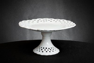 White Pedestal Serving Platter