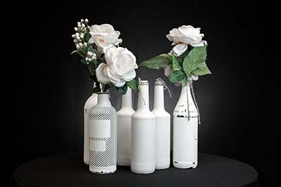 White Vase Centerpieces