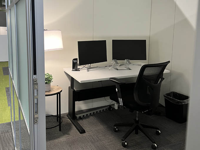 Private pods, offices at Burbity Workspaces