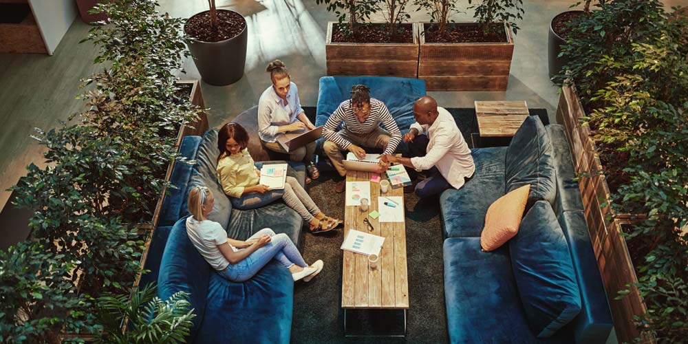 A nice to have feature at a coworking space is a lounge.