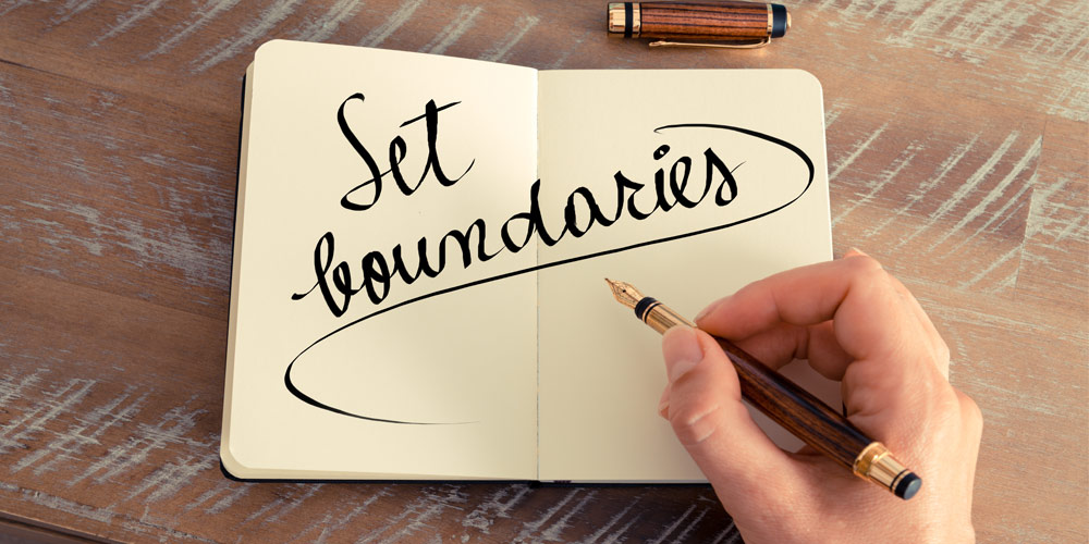 Setting boundaries as a business owner helps balance work from personal life.
